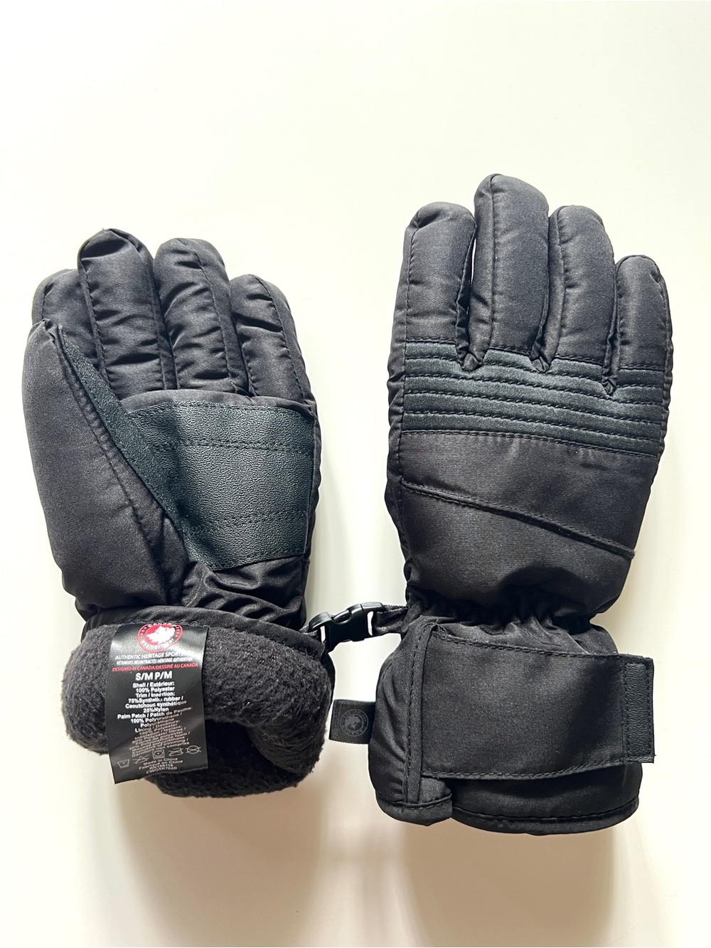 Canada Weather Gear Men’s Insulated Ski Snow Winter Gloves Black S/M